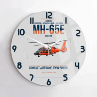Thumbnail for Airbus MH-65E Dolphin design on light gray no frame wall clock
