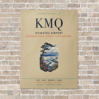 Thumbnail for Komatsu Airport KMQ vertical canvas print - no frame - beige background