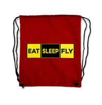 Thumbnail for Eat Sleep Fly Drawstring Bag - view 7