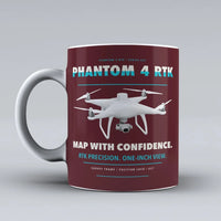 Thumbnail for Phantom 4 RTK Mug design on dark red dji