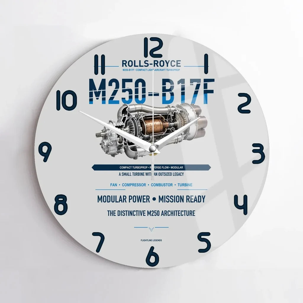 M250-B17F design on light gray no frame wall clock