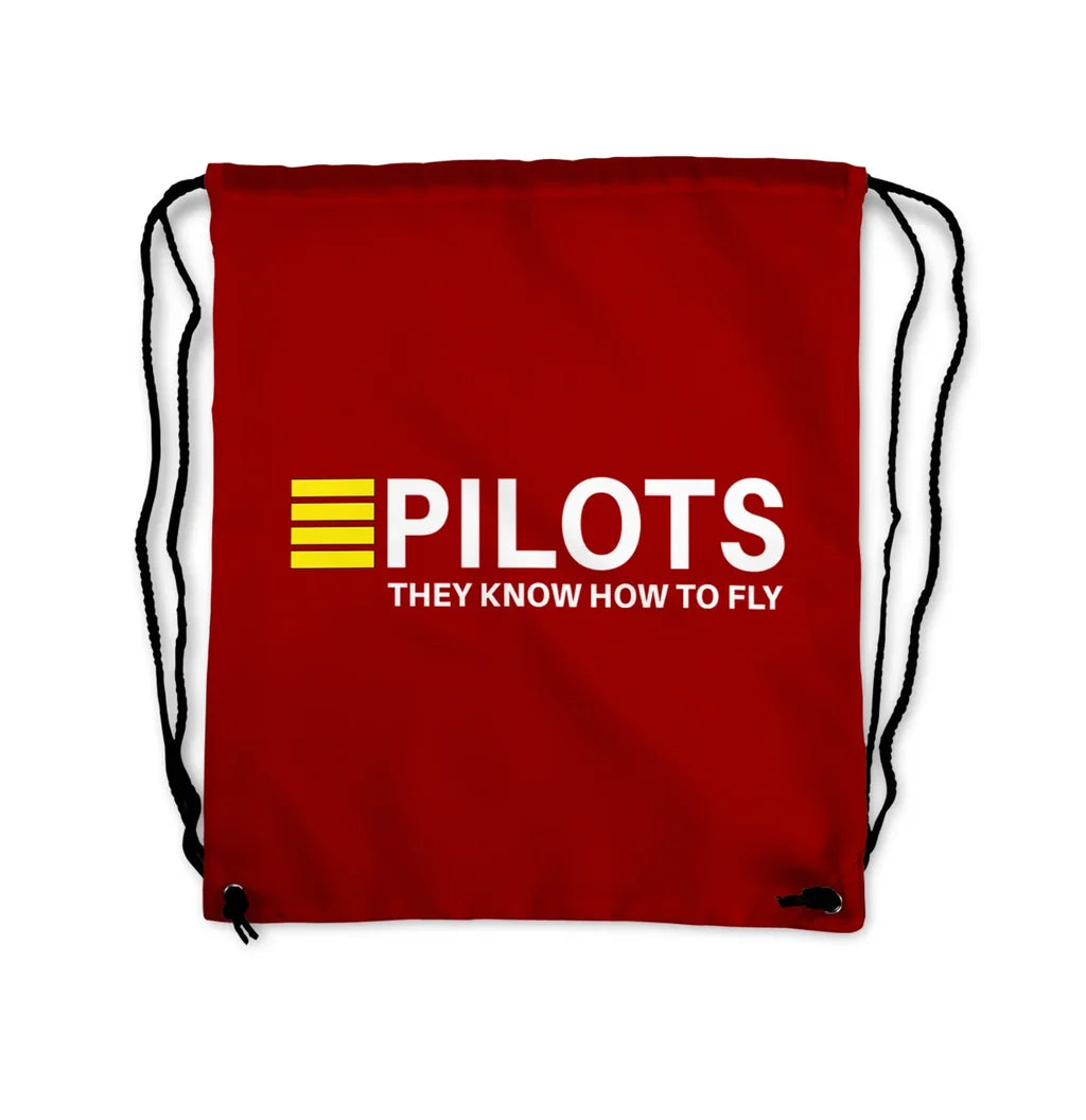 Pilots They Know How To Drawstring Bag - view 7