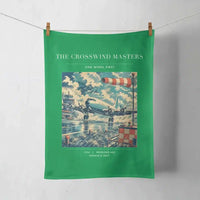 Thumbnail for VINTAGE G4109 - The Crosswind Masters - Designed Towels design on green