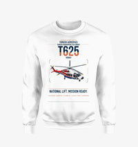 Thumbnail for Turkish Aerospace T625 Gökbey design on white sweatshirt