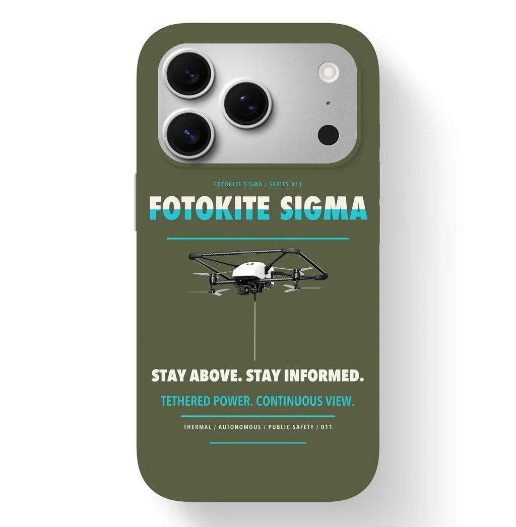 Fotokite Sigma Case design on green army iphone case