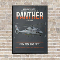 Thumbnail for Airbus Helicopters AS565 MBe Panther vertical canvas print - framed - gray background
