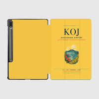 Thumbnail for Kagoshima Airport (KOJ) design on yellow samsung tablet tablet case