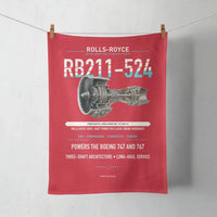 Thumbnail for RB211-524 design on red towel