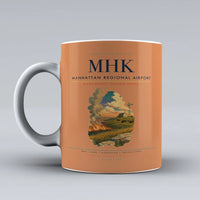 Thumbnail for Manhattan Regional Airport (MHK) airport code design on orange ceramic mug