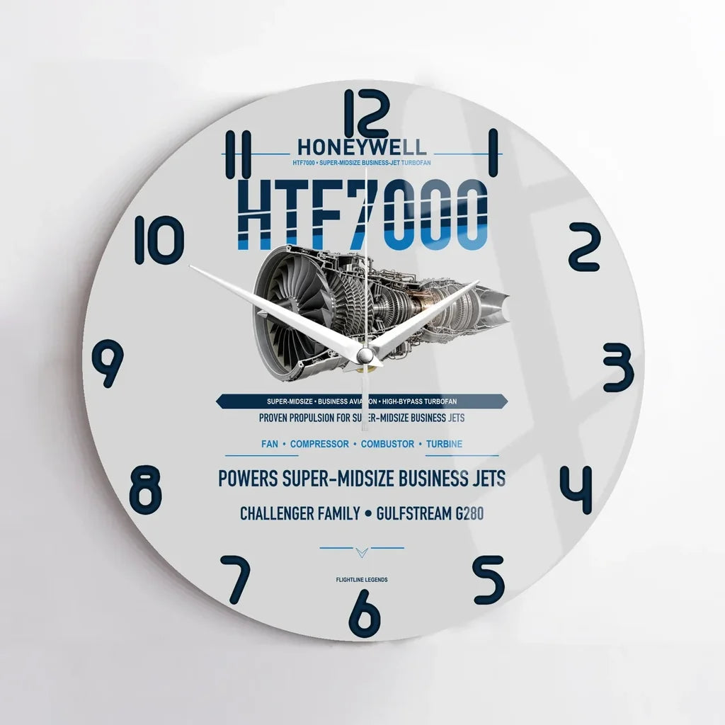 HTF7000 design on light gray no frame wall clock
