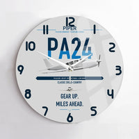 Thumbnail for Piper PA-24-250 Comanche 250 design on light gray no frame wall clock