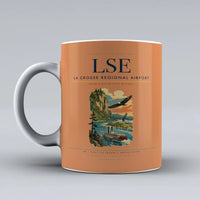 Thumbnail for La Crosse Regional Airport (LSE) airport code design on orange ceramic mug