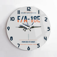 Thumbnail for F-A-18E Super Hornet Block III From Deck To Target design on light gray no frame wall clock
