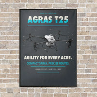 Thumbnail for DJI Agras T25 vertical canvas print - framed - gray background