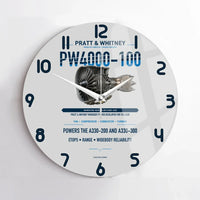 Thumbnail for PW4000-100 design on light gray no frame wall clock