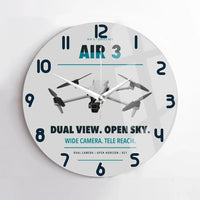 Thumbnail for DJI Air 3 design on light gray no frame wall clock