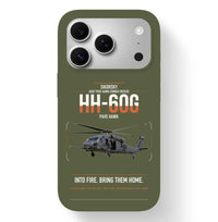 Thumbnail for Sikorsky HH-60G Pave Hawk design on green army magsafe iphone case, for iPhone 17 Pro