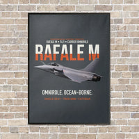 Thumbnail for Dassault Rafale M F4.1 Carrier Omnirole Network vertical canvas print - framed - gray background