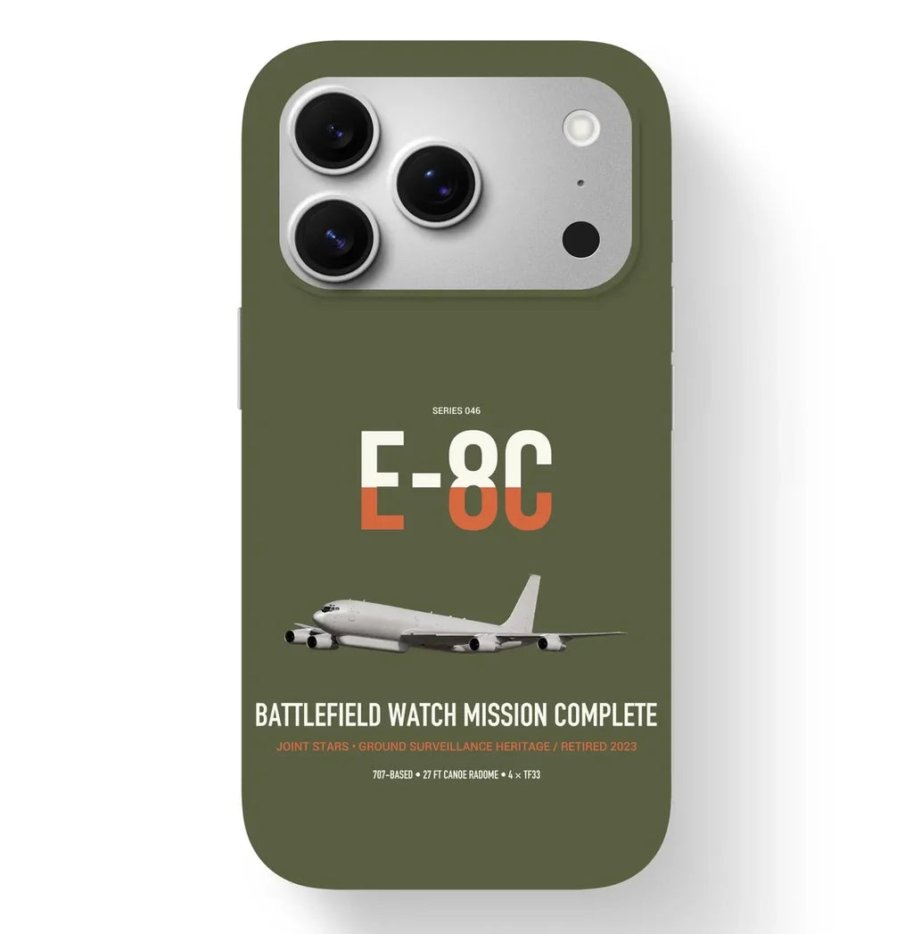E-8C Joint STARS design on green army magsafe iphone case, for iPhone 17 Pro