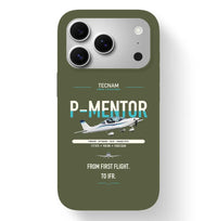 Thumbnail for Tecnam P-Mentor design on green army magsafe iphone case, for iPhone 17 Pro