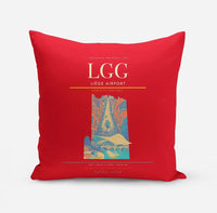 Thumbnail for Liège Airport (LGG) design on red pillow