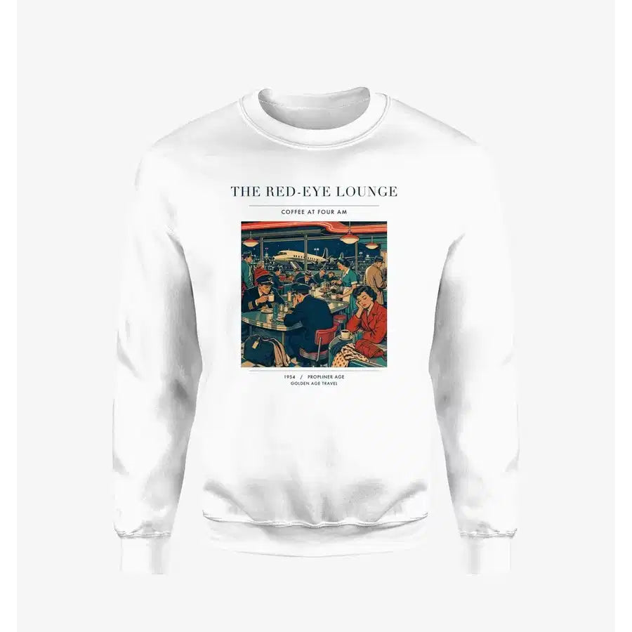 VINTAGE G4082 - The Red-Eye Lounge - Designed Sweatshirts design on white