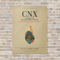 Thumbnail for Chiang Mai International Airport CNX vertical canvas print - no frame - beige background