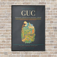 Thumbnail for Gunnison–Crested Butte Regional Airport GUC vertical canvas print - framed - gray background