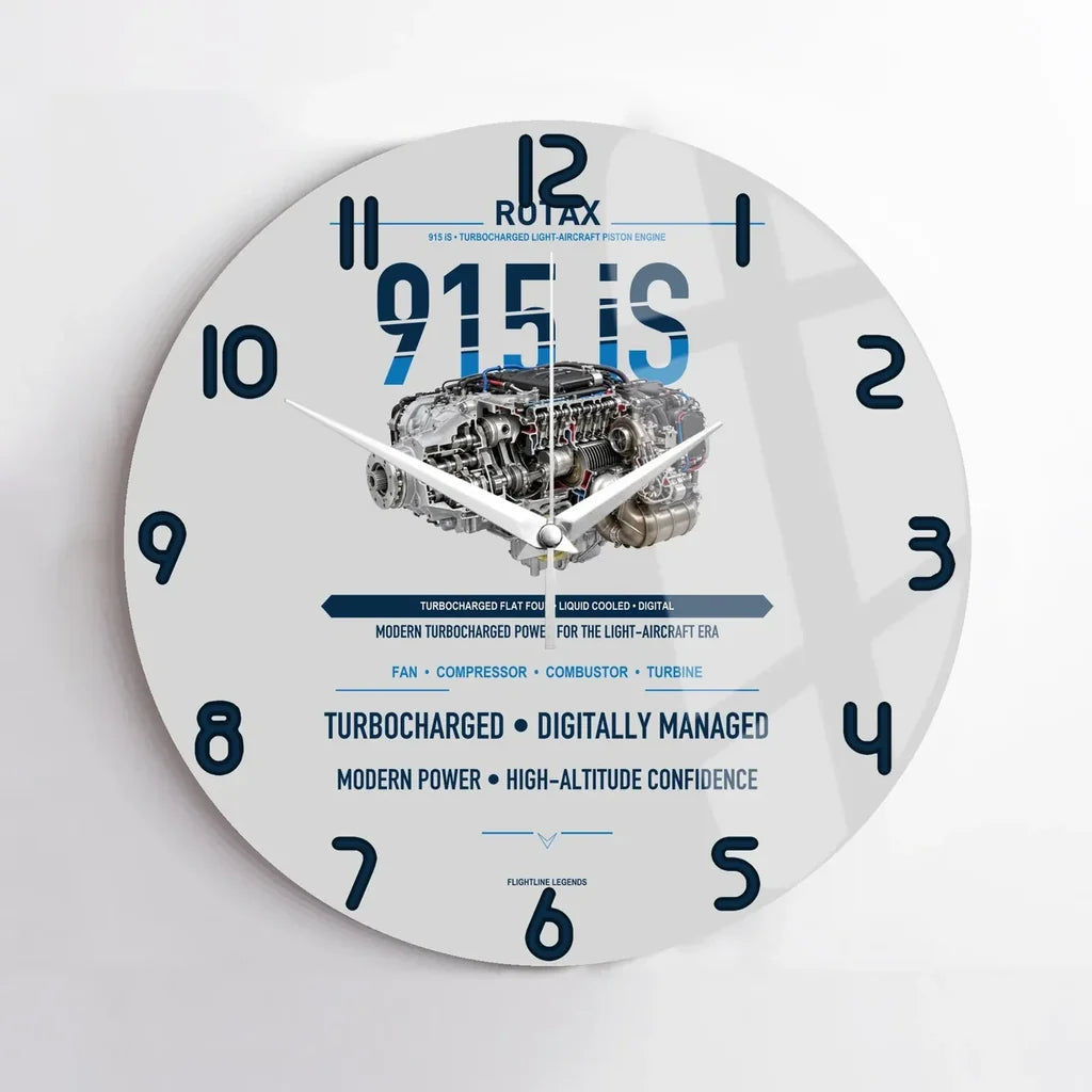 915 iS design on light gray no frame wall clock