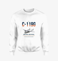 Thumbnail for C-119G Flying Boxcar design on white sweatshirt