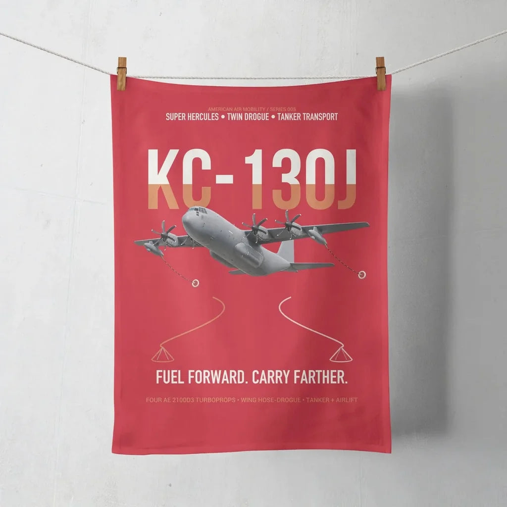 KC-130J SUPER HERCULES design on red towel