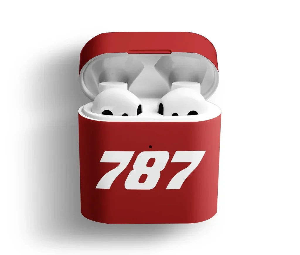 Boeing 787 Flat Text AirPods Pro plastic case - Red