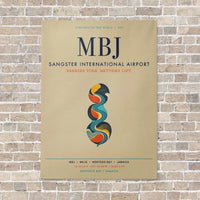 Thumbnail for Sangster International Airport MBJ vertical canvas print - no frame - beige background