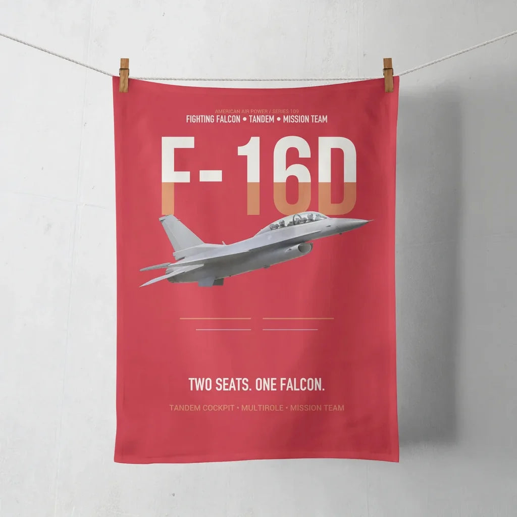 F-16D Fighting Falcon Two Seats One Falcon design on red towel
