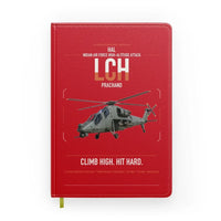 Thumbnail for HAL LCH Prachand design on red notebook