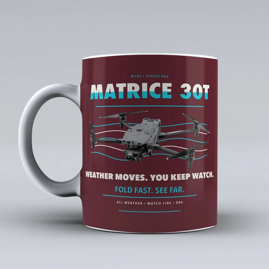 Matrice 30T Mug design on dark red dji