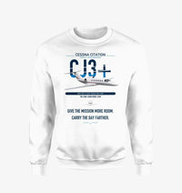 Thumbnail for Cessna Citation CJ3+ design on white sweatshirt