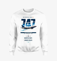Thumbnail for Boeing 747SP design on white sweatshirt