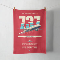 Thumbnail for Boeing 737-400 Classic design on red towel