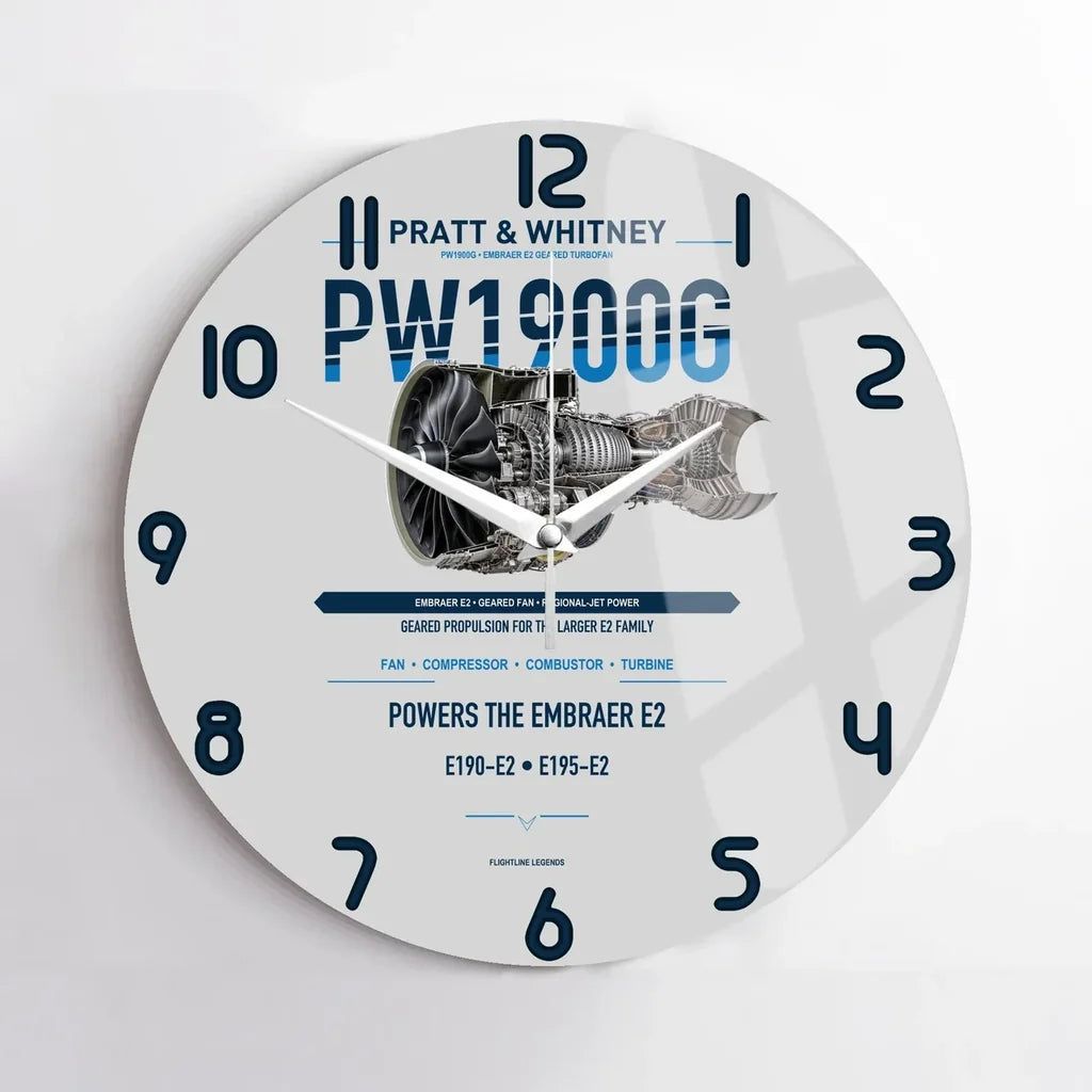 PW1900G design on light gray no frame wall clock