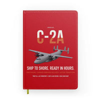 Thumbnail for C-2A Greyhound design on red notebook