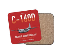 Thumbnail for Transall C-160D design on red 1 piece coaster