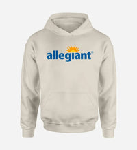 Thumbnail for Allegiant Air Airlines logo printed on khaki hoodie
