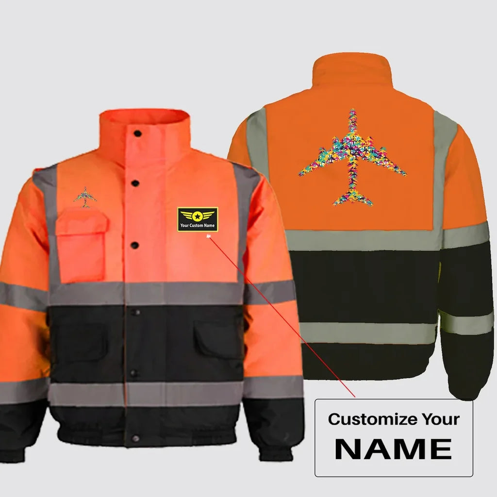 Colourful Airplane Winter Jacket - view 7