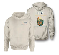 Thumbnail for Horta Airport (HOR) design on khaki double-side hoodie