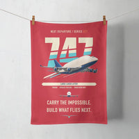Thumbnail for Boeing 747-400 Dreamlifter design on red towel