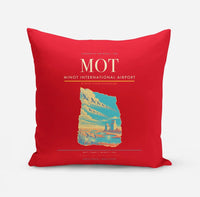 Thumbnail for Minot International Airport (MOT) design on red pillow
