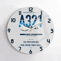 Thumbnail for Airbus A321neo design on light gray no frame wall clock