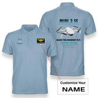 Thumbnail for DJI Mini 2 SE design on light blue polo with custom name badge