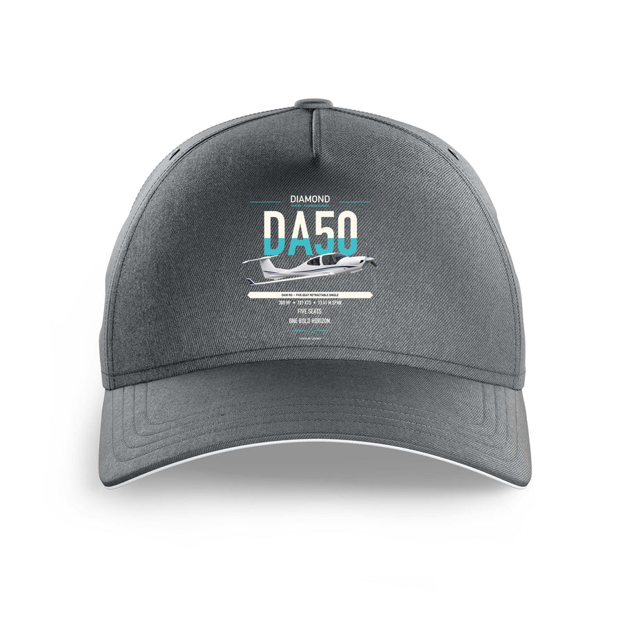 Diamond DA50 RG design on gray printed hat